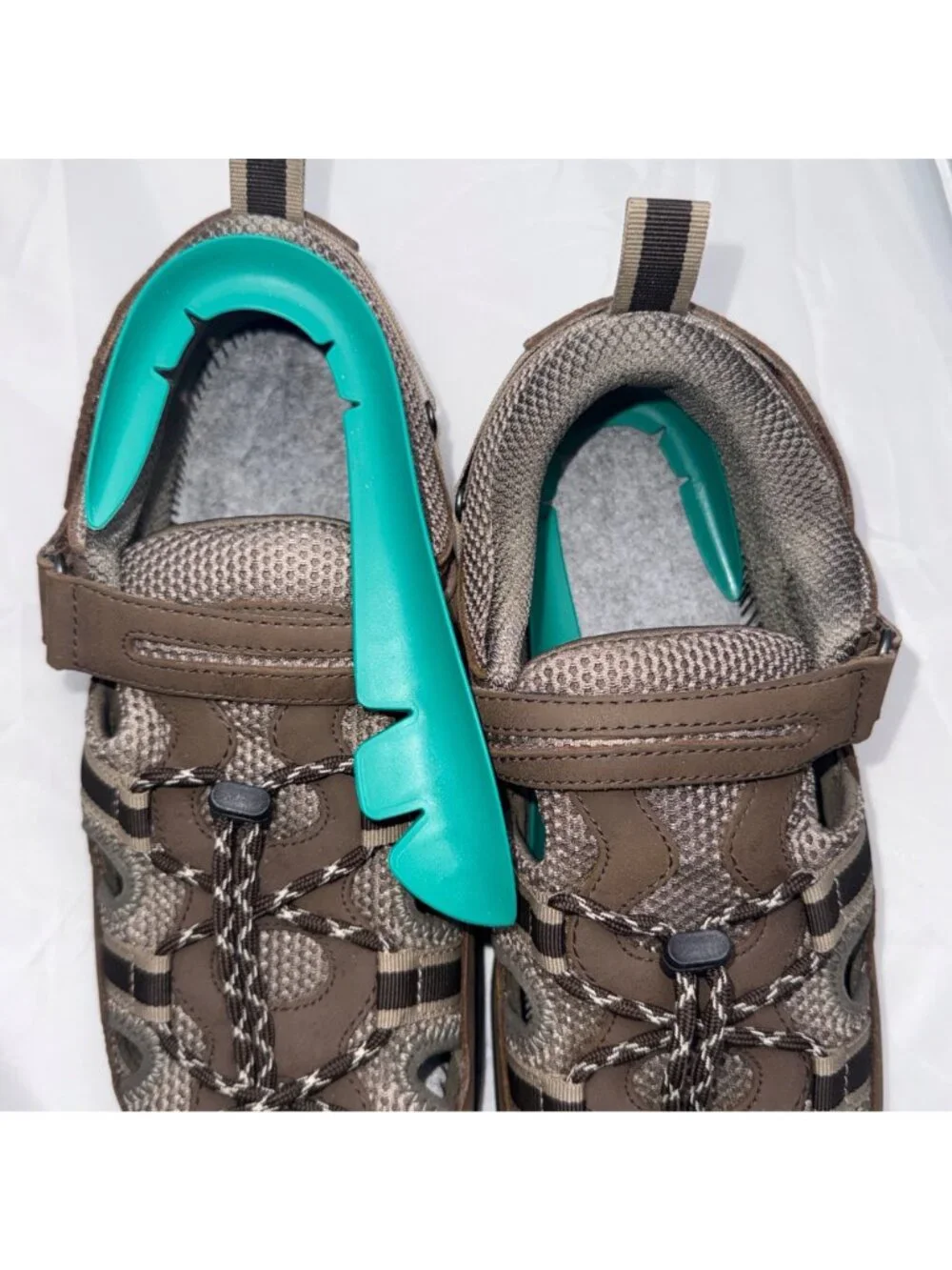 Orthofeet Outdoor Sandals Mens 11W 2E Brown Leather Orthopedic Comfort Fit
